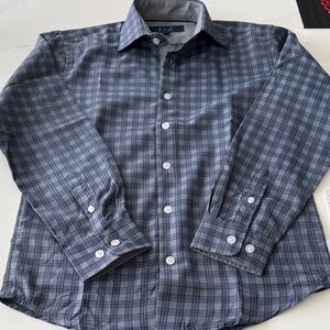 Boys soze 10  Blue Plaid Shirt
